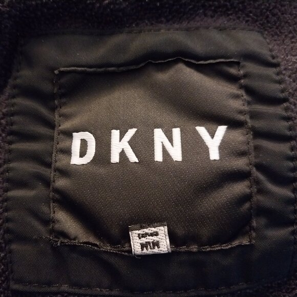 DKNY Unisex Petite Puff Coat With Hood Black M - Picture 3 of 6